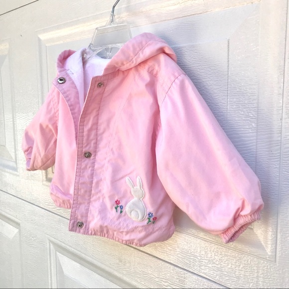 CARTER’S hooded jacket bunny baby girl 6-9m - Picture 4 of 8